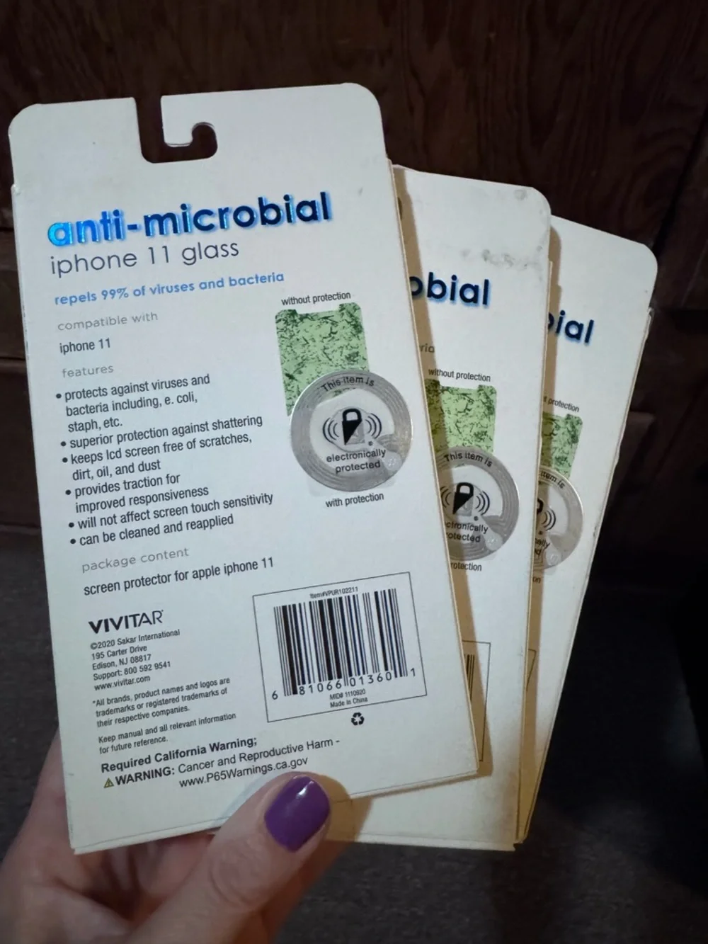 Anti-Microbial Screen Protector for iPhone 11 — White